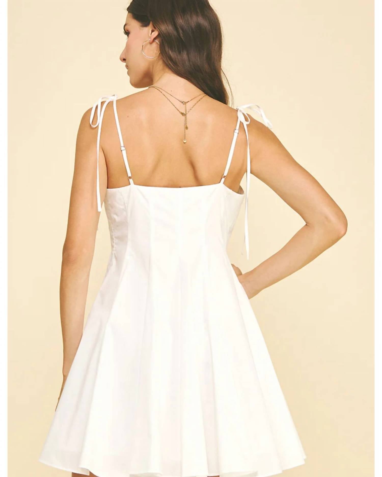 Pinch - Tie Shoulder Flare Mini Dress