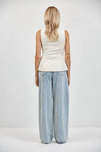 A.Ren - Celine Linen Button Down Top