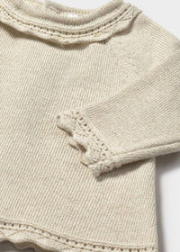Mayoral Baby's Knit Sweater With Bloomers And Tights Set in olive - item - detail view