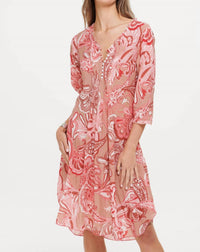 Oneseason - Amalfi Short Poppy Midi Dress