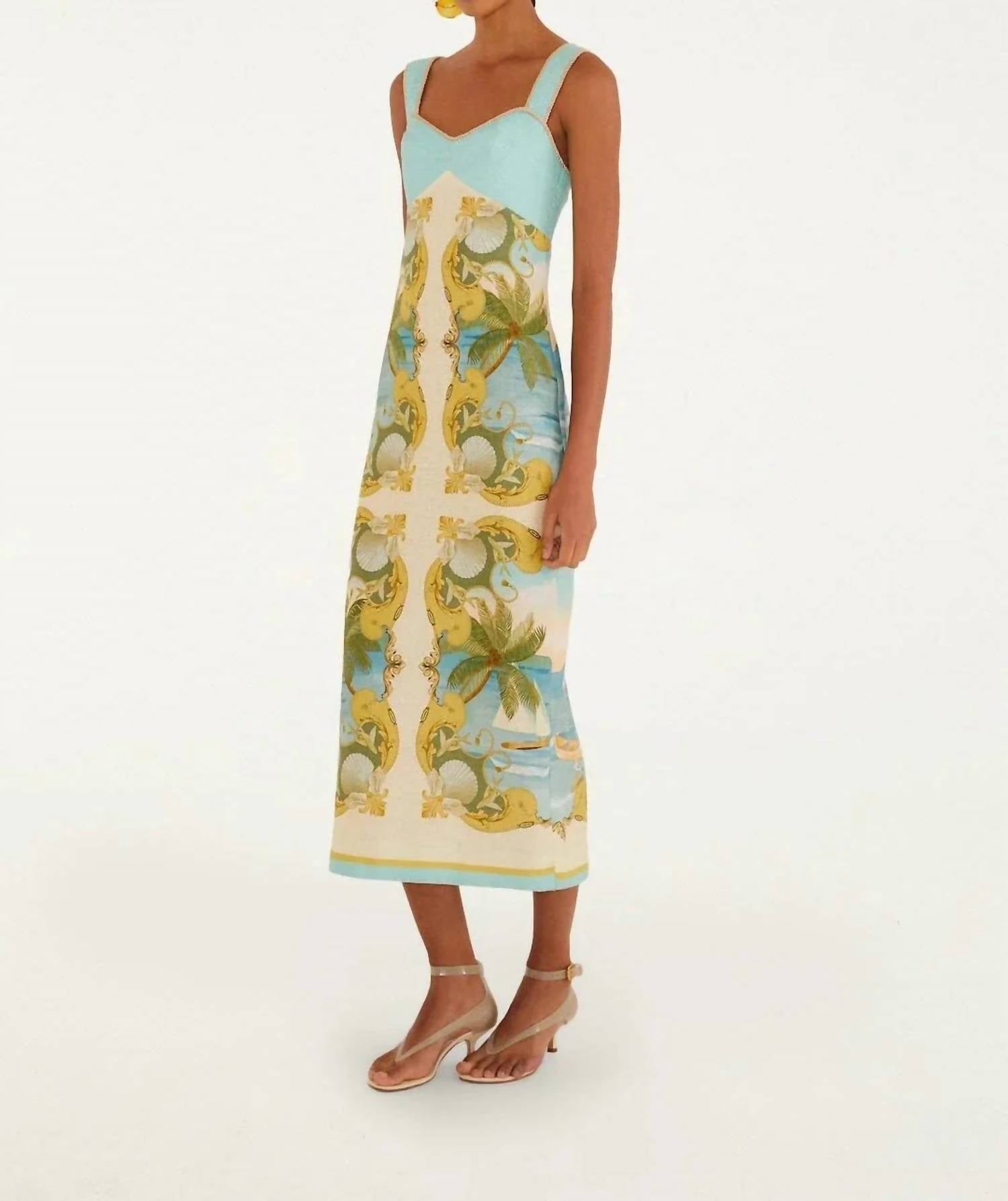 Farm Rio - Royal Sea Midi Dress