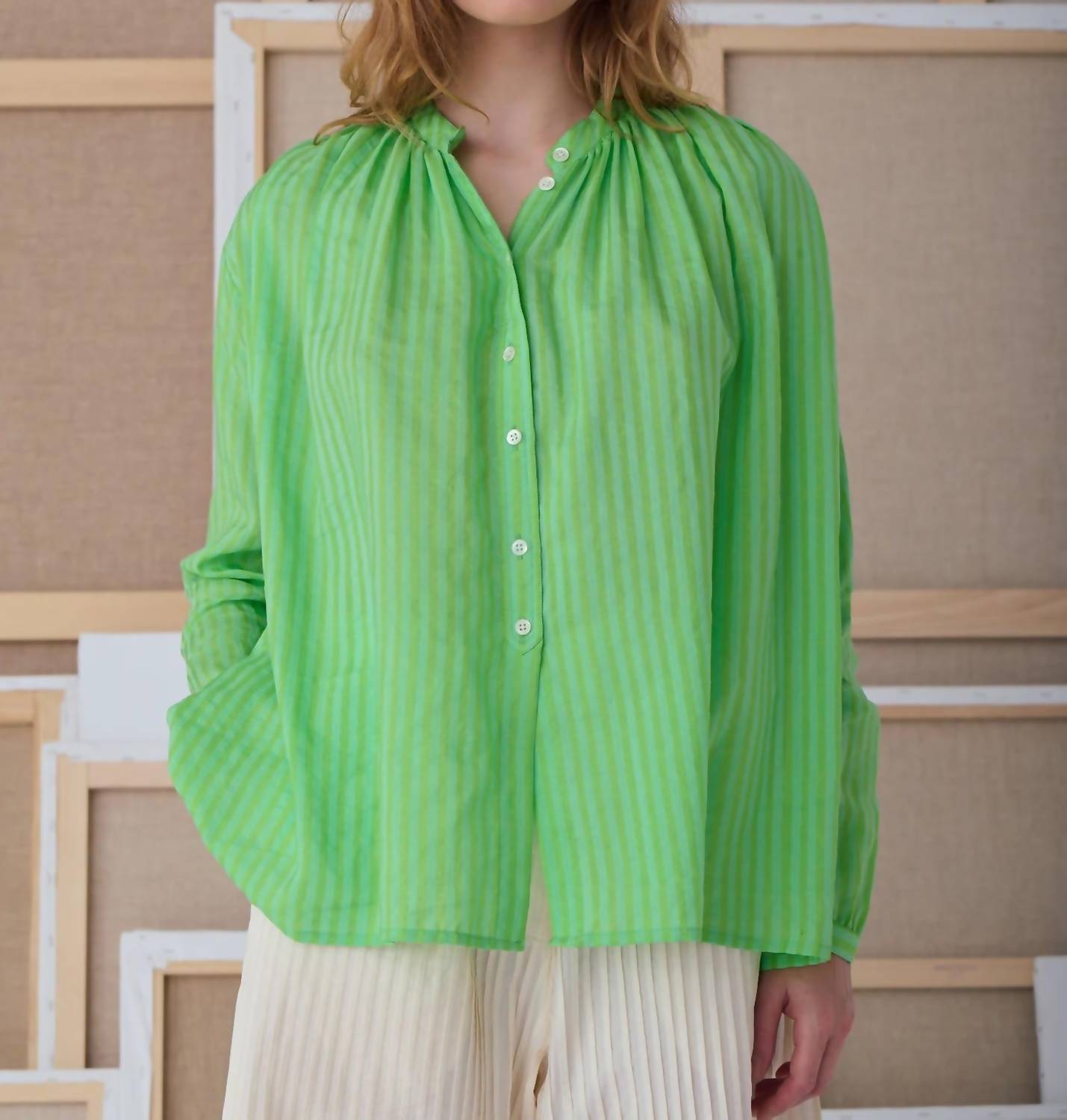 Mii Collection Nathalie Shirt in vert anemone - women's shirt