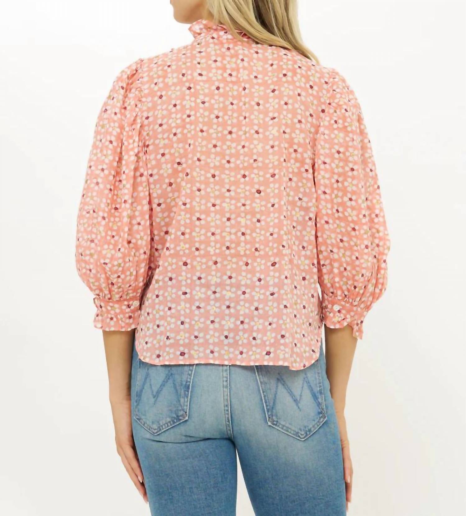 Oliphant - Ruffle Front Button Blouse