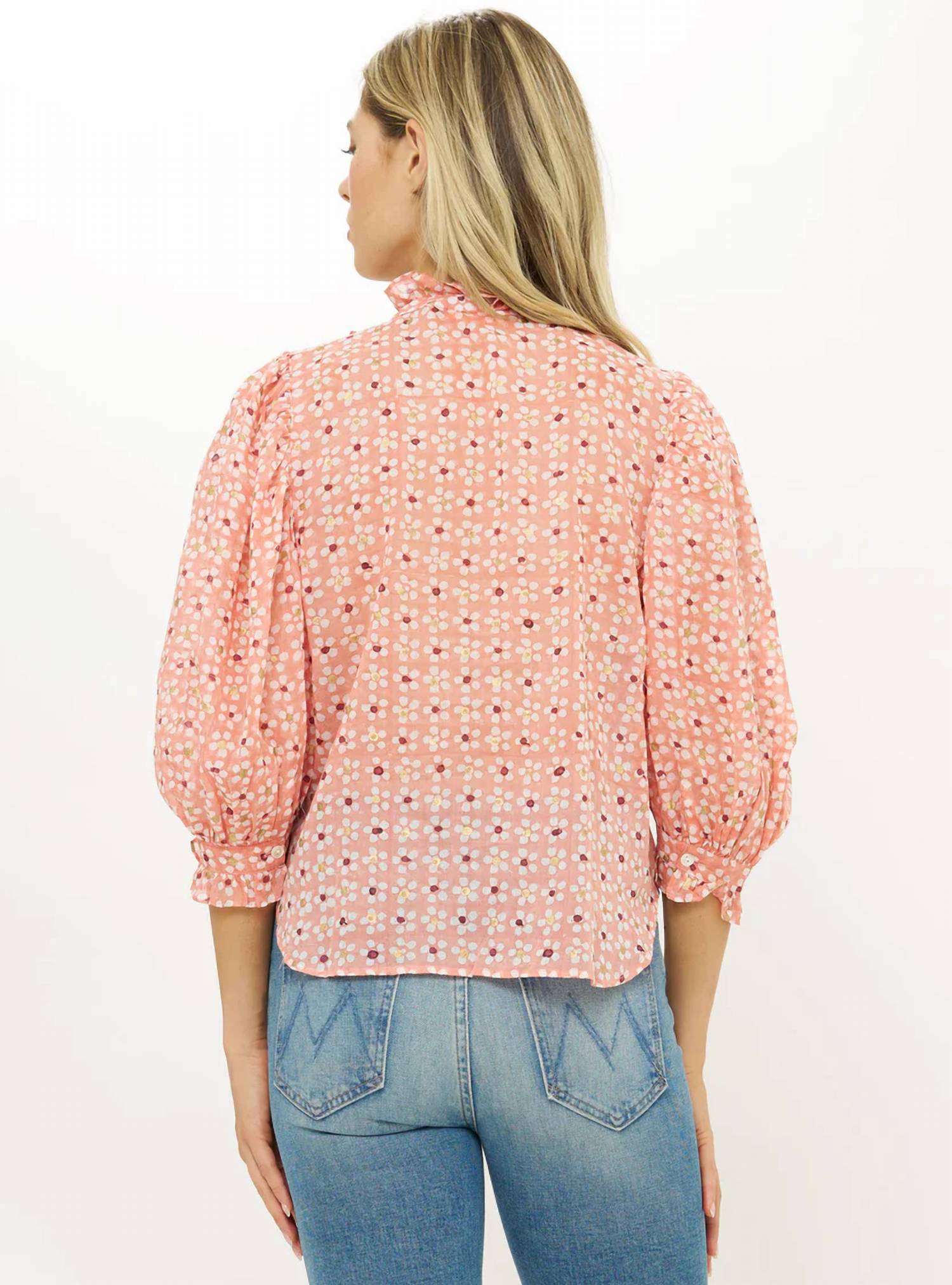 Oliphant - Ruffle Front Button Blouse