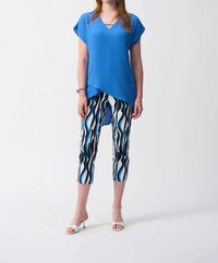 Joseph Ribkoff - V-neck Lightweight Asymmetric Top
