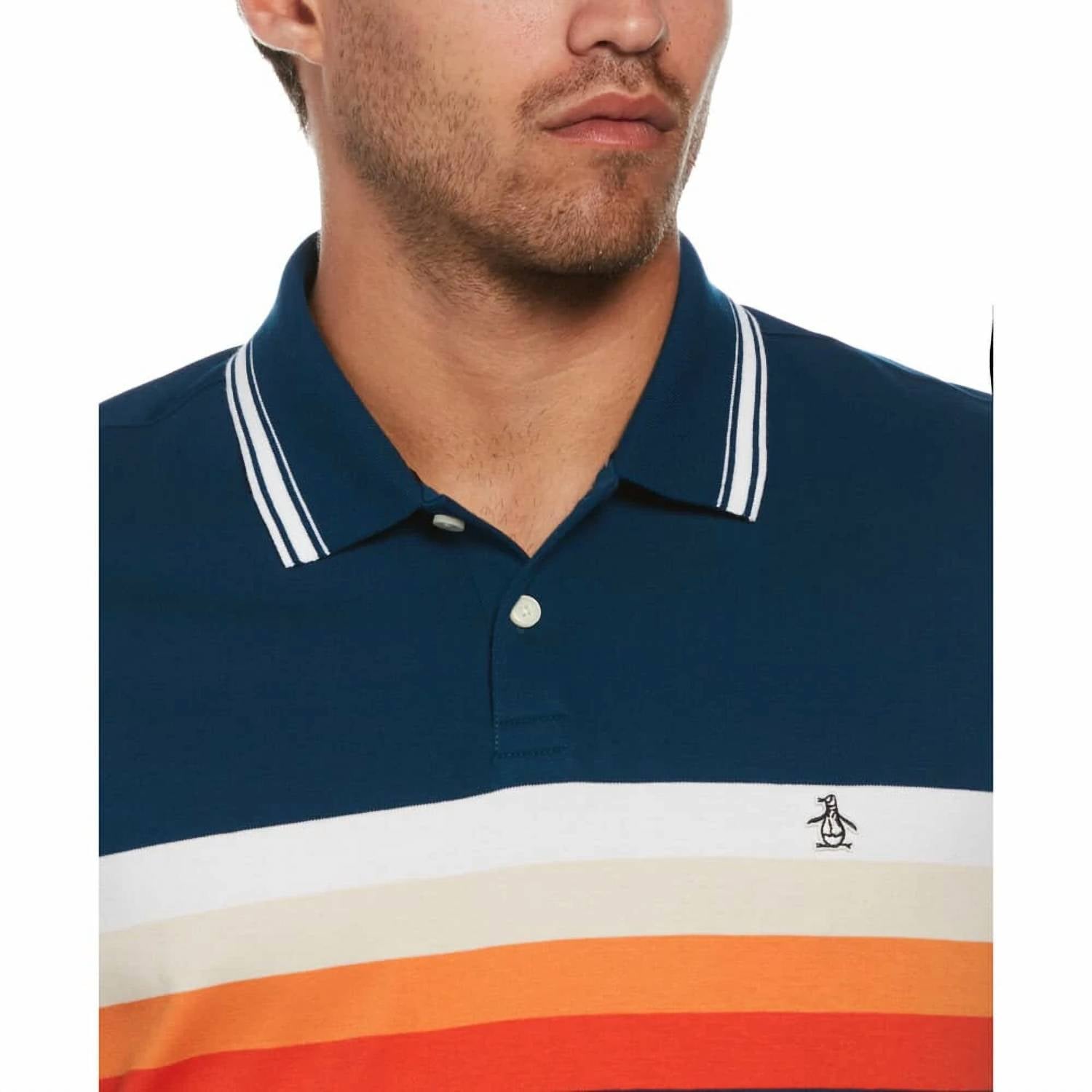 Original Penguin - Organic Cotton Stripe Polo - Plus
