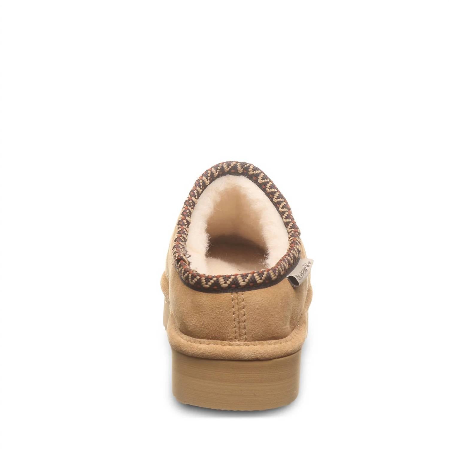 BEARPAW Women's Martis Slippers in iced coffee - women's shoe - detail view