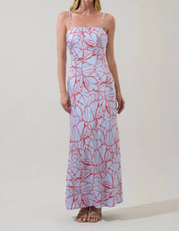 SUGARLIPS Cerys Floral Tirza Maxi Dress in lavender multi - women's dress