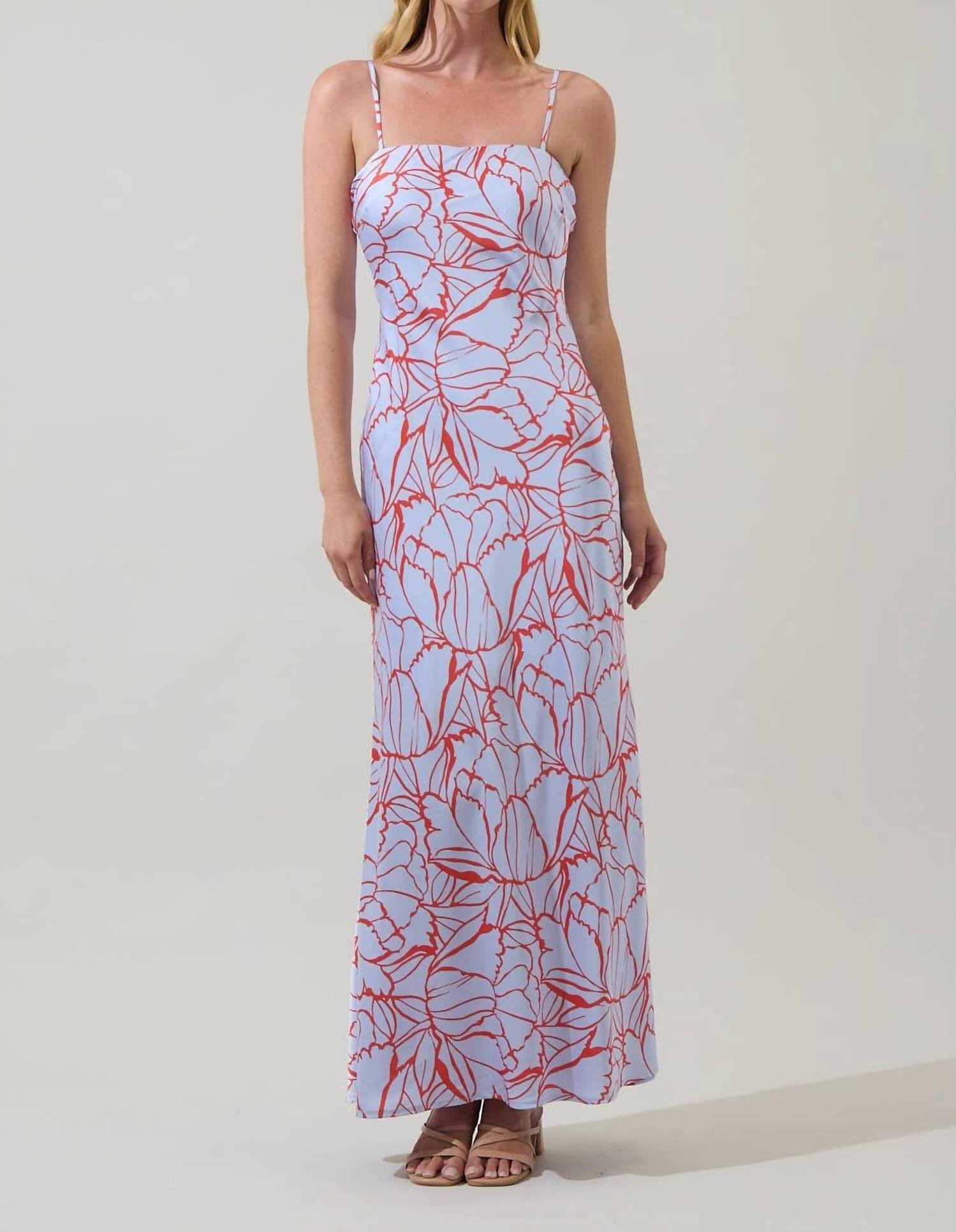 SUGARLIPS Cerys Floral Tirza Maxi Dress in lavender multi - women's dress