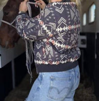 Rowdy Crowd Dolly Shine Jacket in blue - women's jacket - detail view