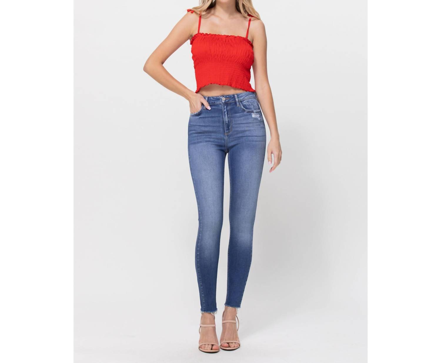 Cello - High Rise Ankle Skinny Jeans