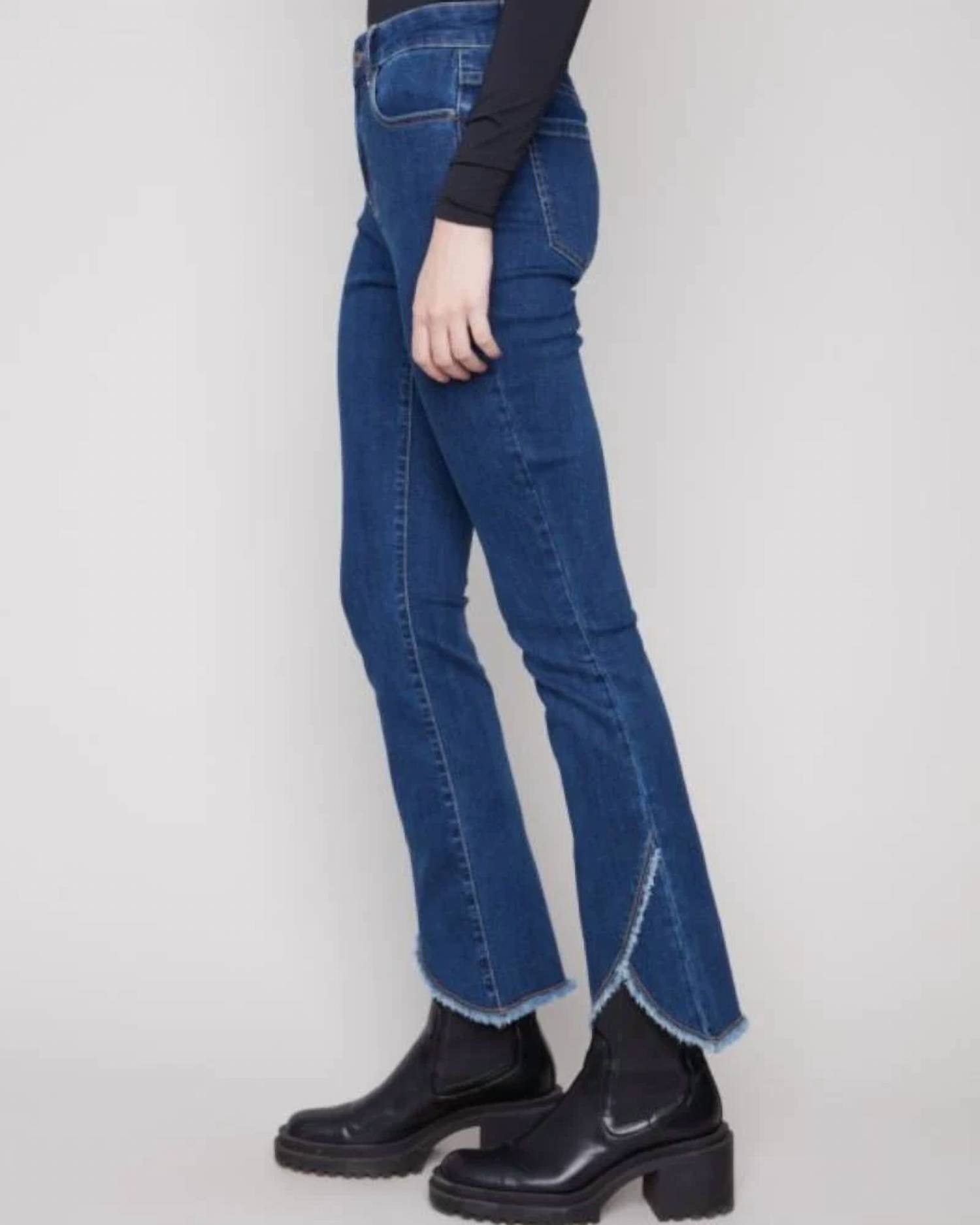 Charlie B - Bootcut Tulip Hem Stretch Denim Pants