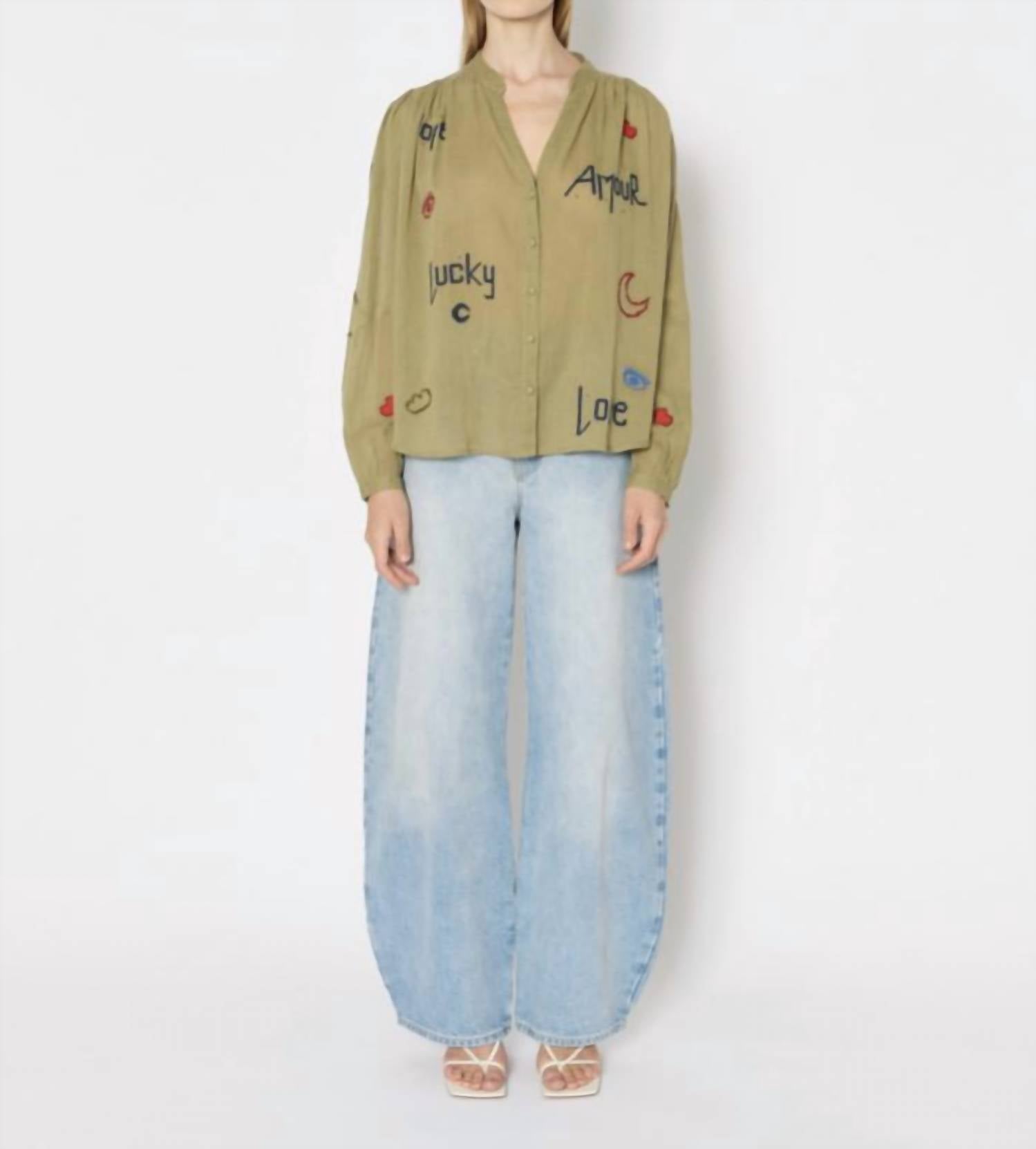 Berenice - Women's Cassandra Lucky Embroidered Blouse