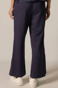 P.CILL Tru Side Binding Wide Leg Pants in navy - women's pants - detail view