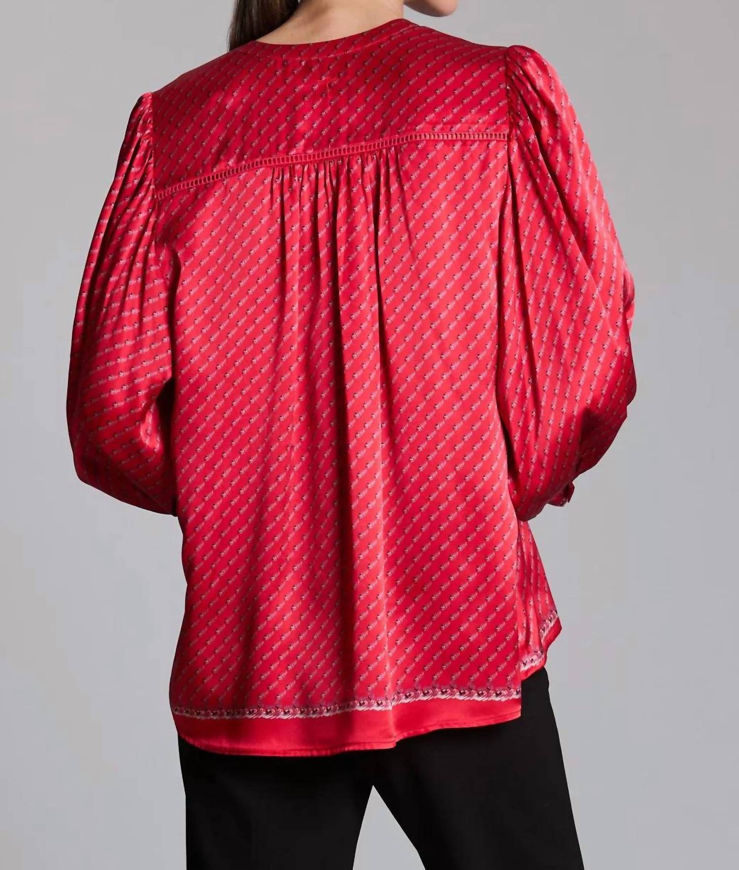 Tyler Boe - Carrie Silk Charmeuse Button Top