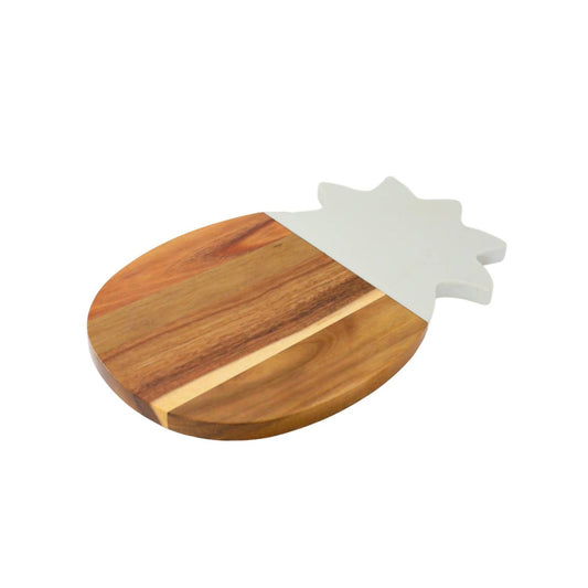 Creative Gifts International - Marble and Acacia Wood Pineapple Board