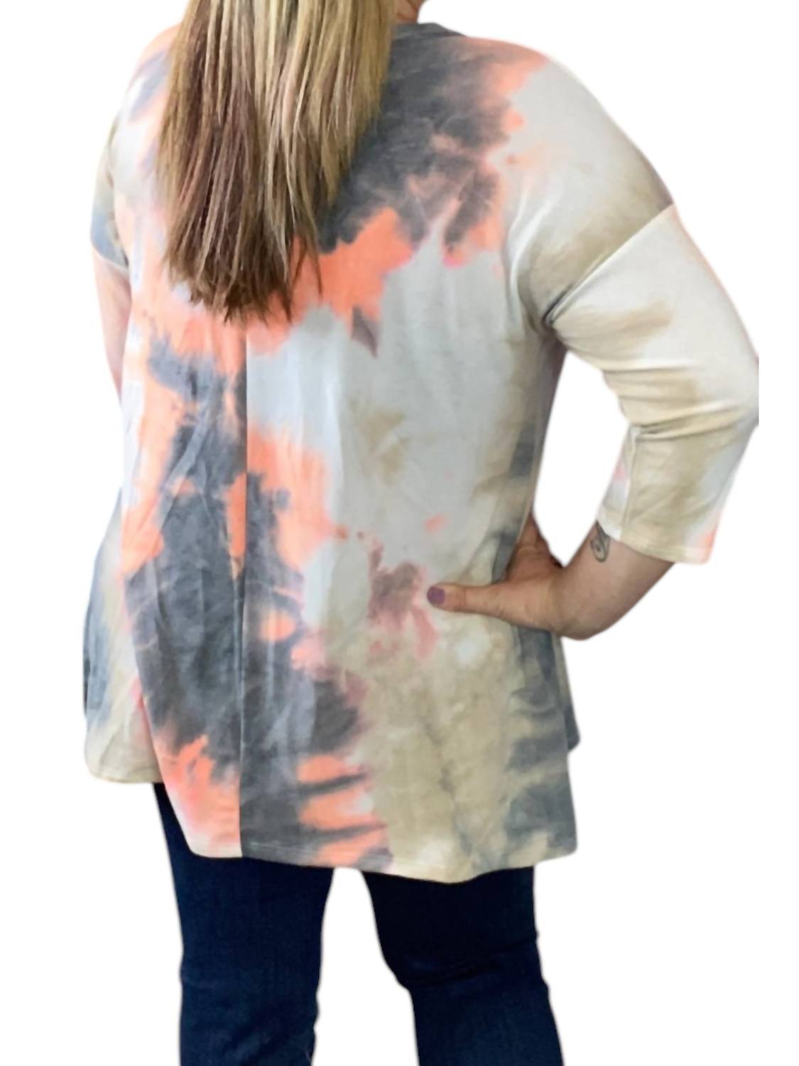 Honeyme - Tie Dye 3/4 Top
