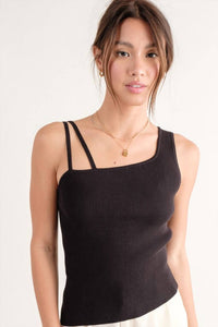 Papermoon - Joelle One Shoulder Ribbed Top