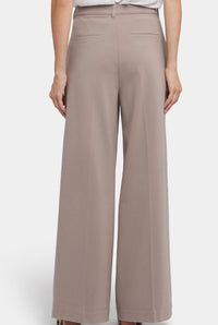 NYDJ Whitney Wide Leg Pants in saddlewood - women's pants - detail view