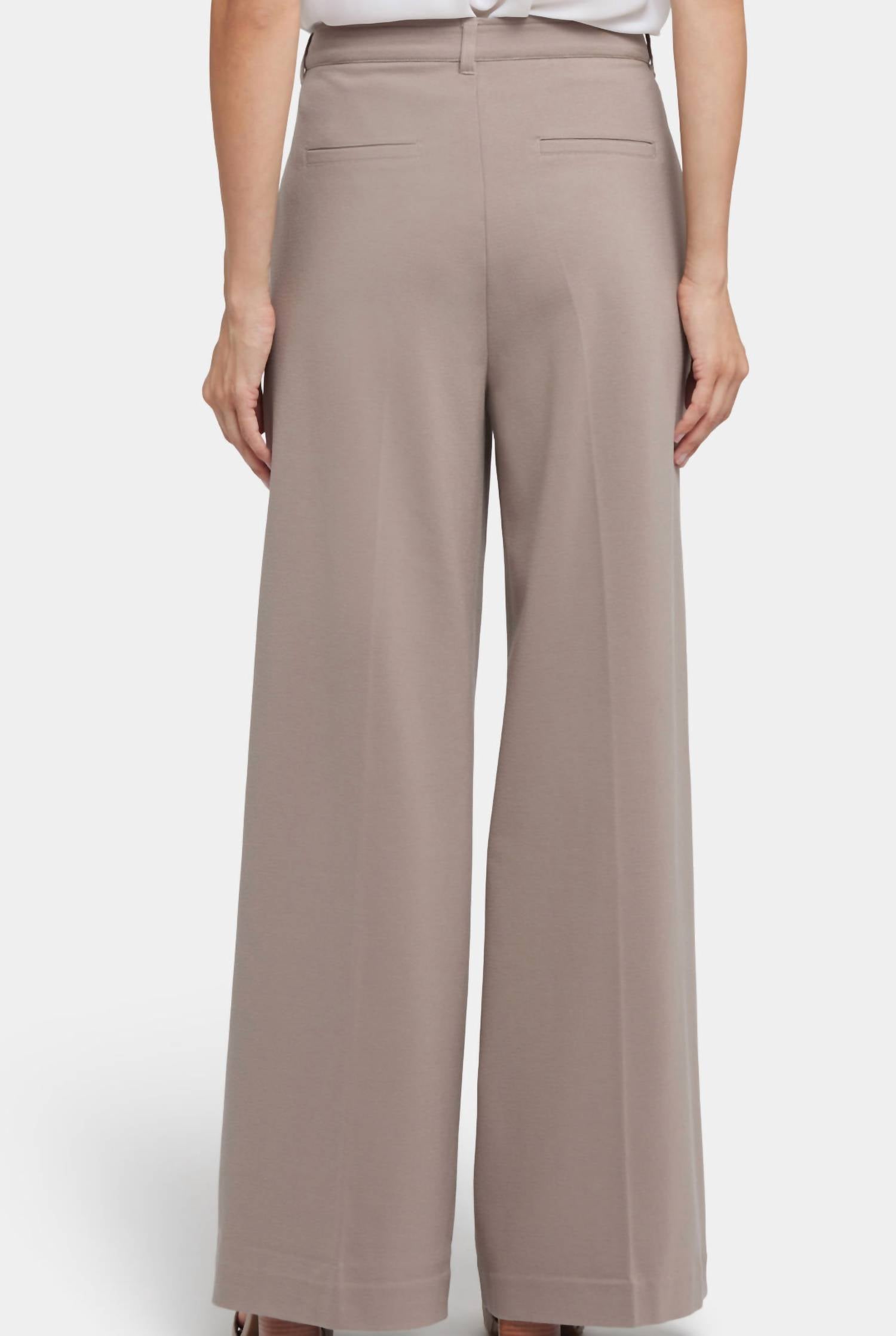 NYDJ Whitney Wide Leg Pants in saddlewood - women's pants - detail view