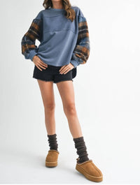 Amie & Co - MALVA PLAID PULLOVER