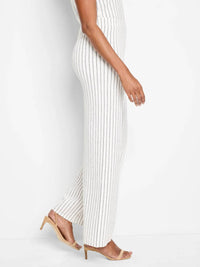 Nic + Zoe - Destination Stripe Wide Leg Knit Pant