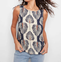 Charlie B - Sleeveless Linen Round Hem Blouse