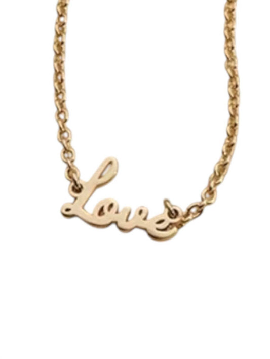 Eklexic - Dainty Script Love Necklace