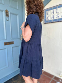 Michael Stars - Greta Short Sleeve Tiered Dress
