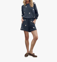 The Great. - Victory Shorts With Daisy Embroidery