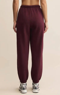 Z Supply Stadium Jogger Pant in merlot - women's pants - alternate view