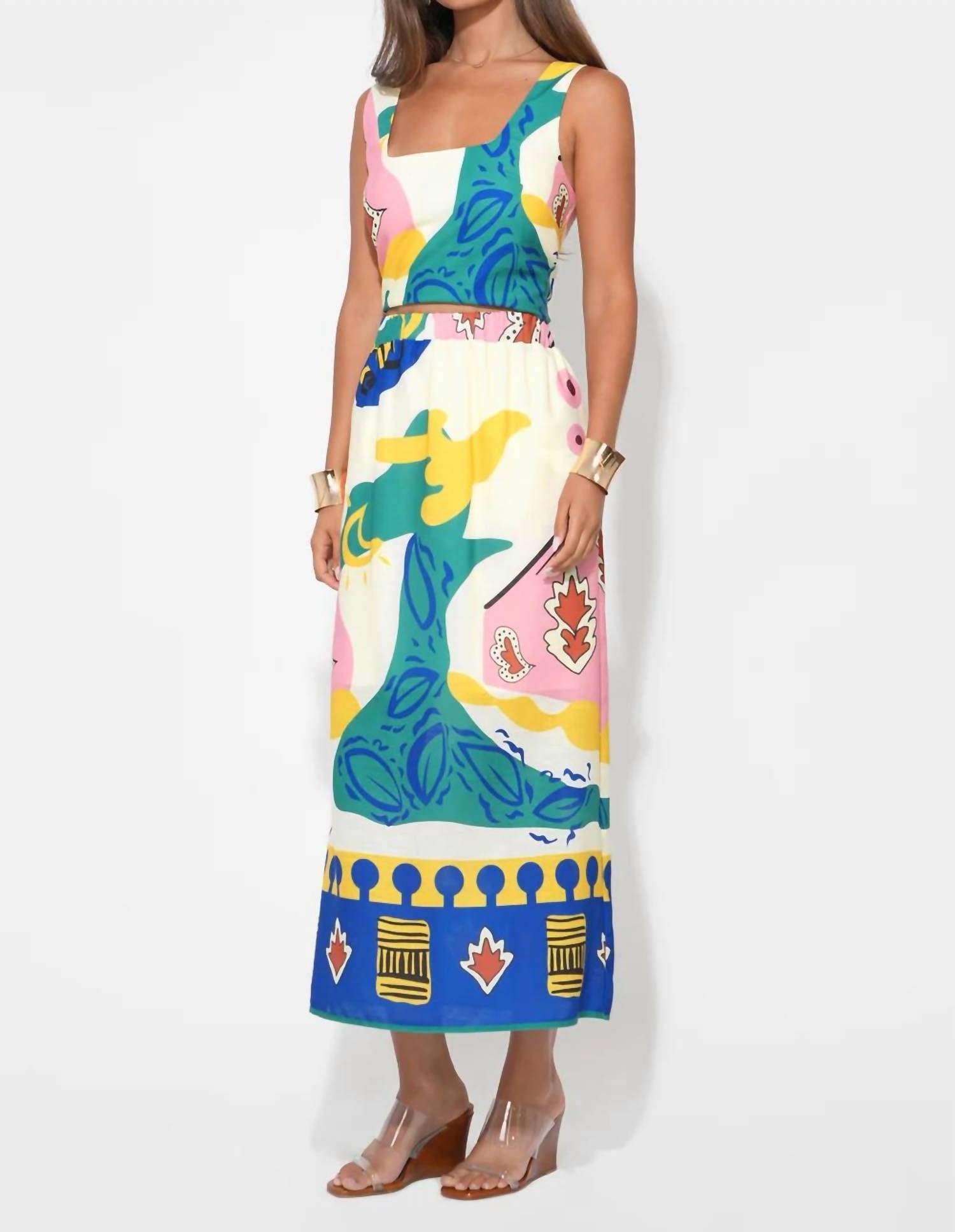 Adelyn Rae - Annie Print Skirt