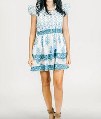 VICTORIA DUNN Stella Mini Dress in primrose - women's dress