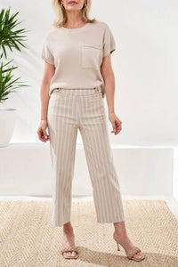 Tribal - Bengaline Stripe Pull-on Capri Pants