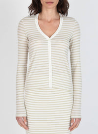 Atm - Women's Modal Rib Long Sleeve Cardigan