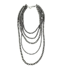 ISAC Trading Women's Handmade Navajo Bead Faux Necklace Five Strand in multicolor - women's jewelry