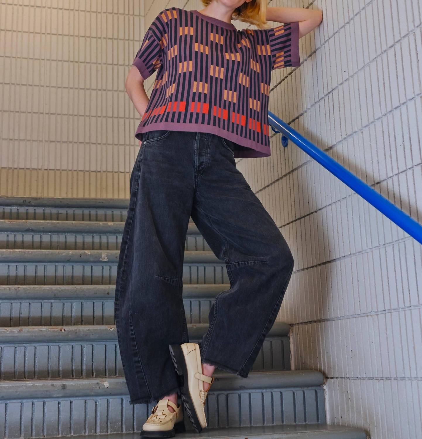 The Endery - Bauhaus Short Sleeve Sweater Tee