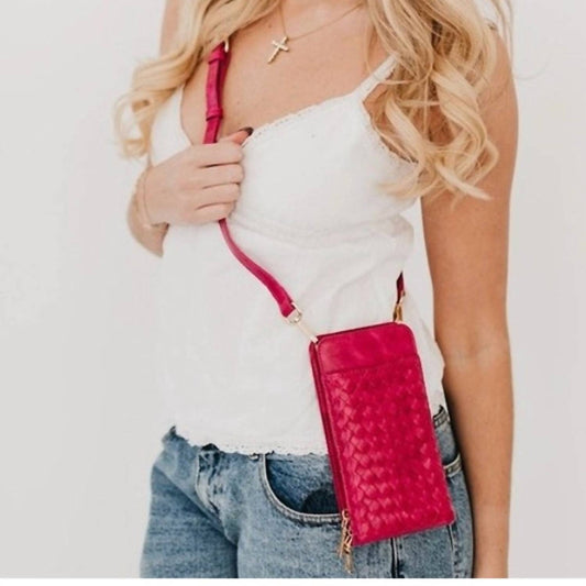 Pretty Simple - Woven Double Duty Phone Crossbody Bag
