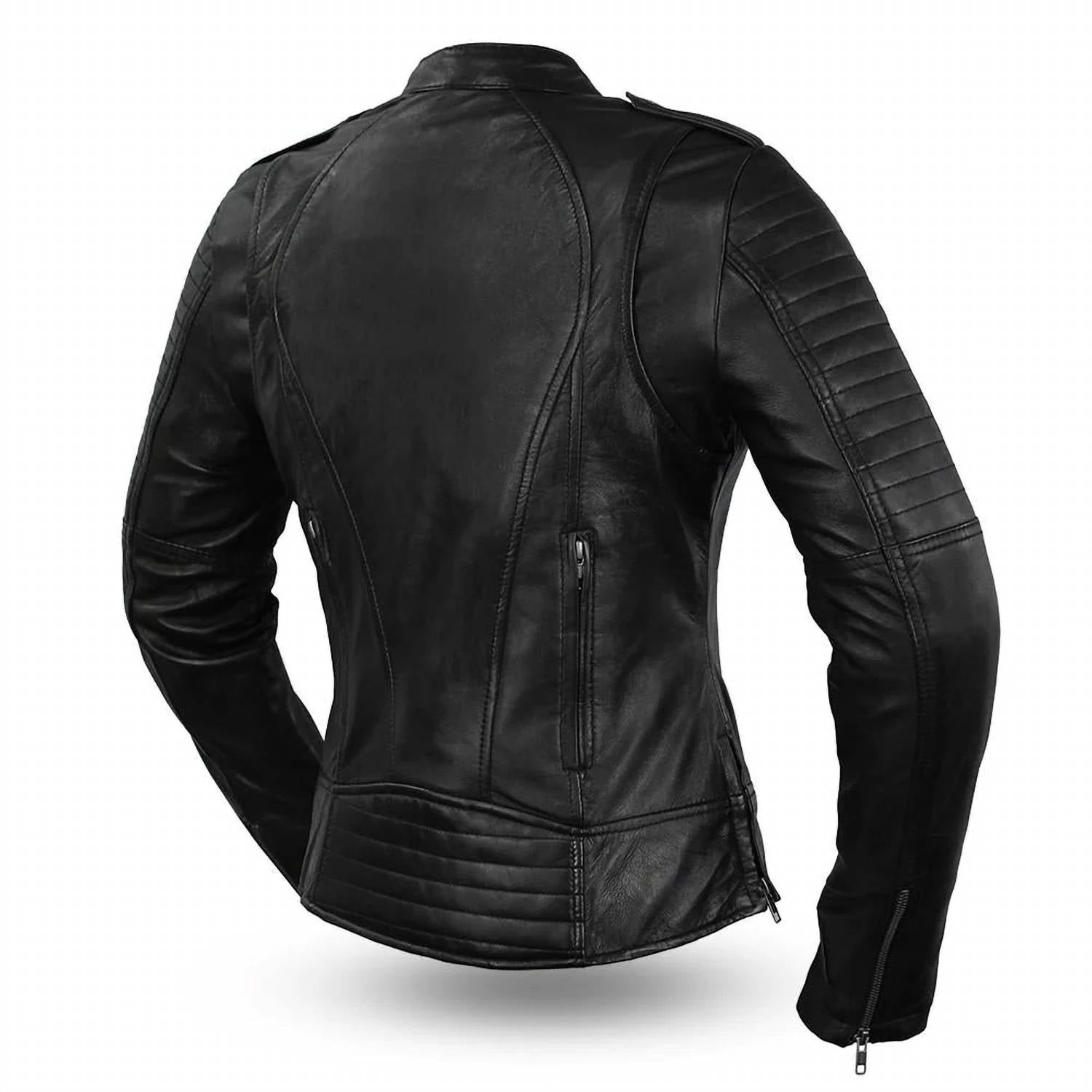 First Mfg Co. - Biker Motorcycle Leather Jacket