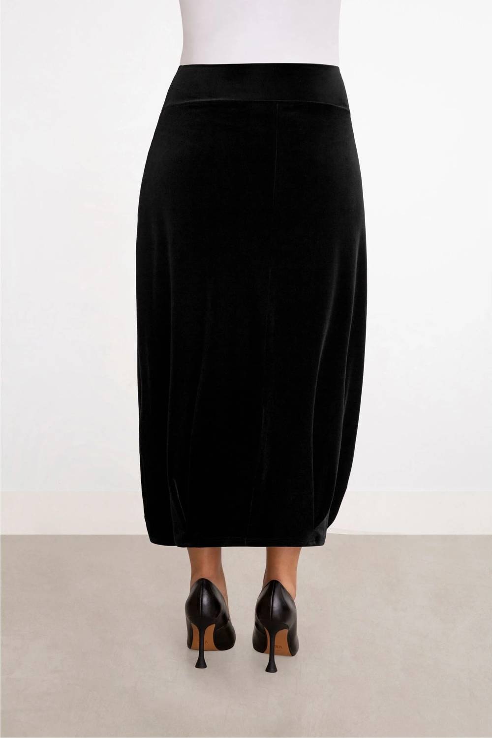 Sympli - Velvet Savvy Pleat Hem Skirt