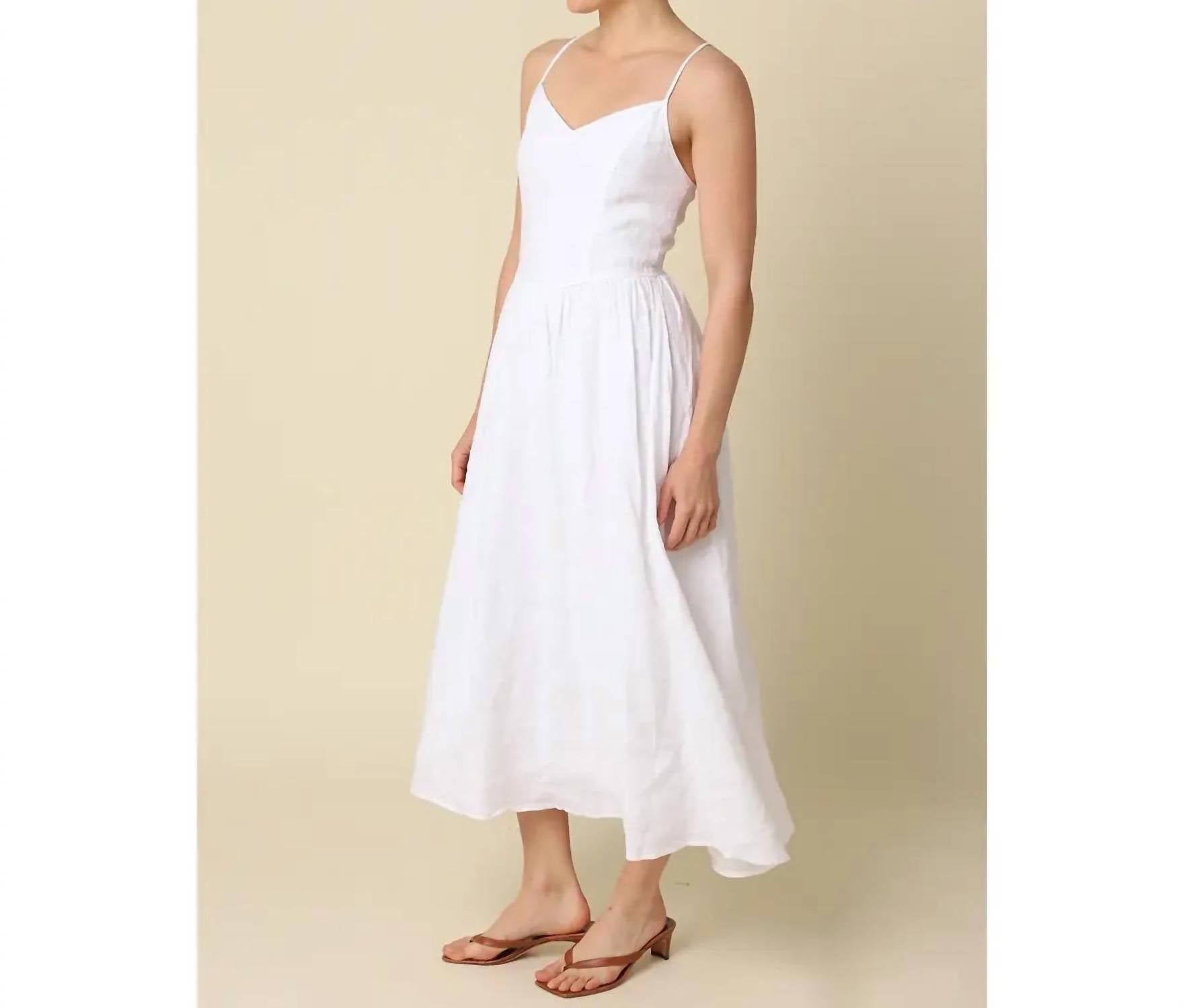 Olivaceous - Jodi Linen Maxi Dress