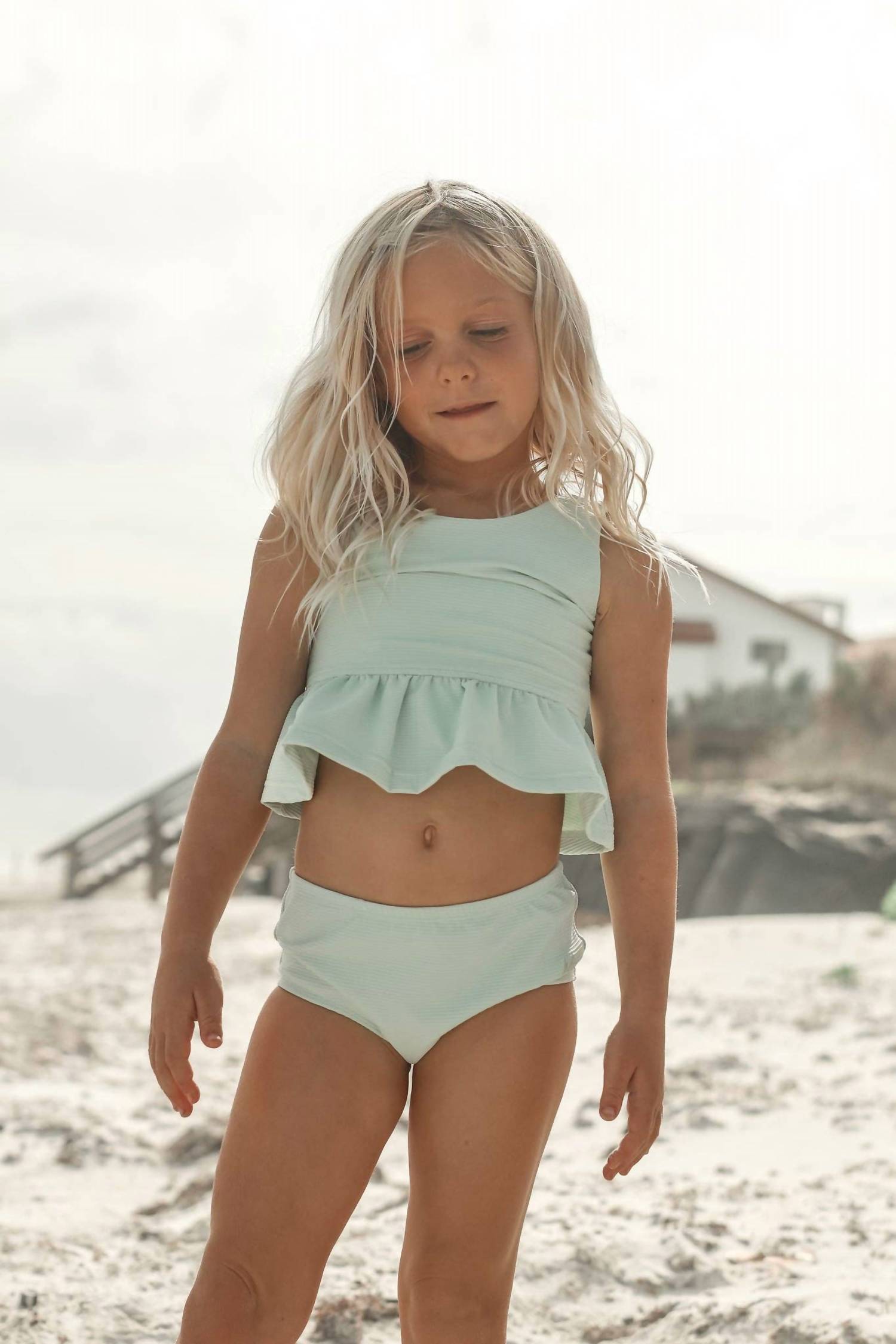 Indie Blue - Flutter Tankini Set