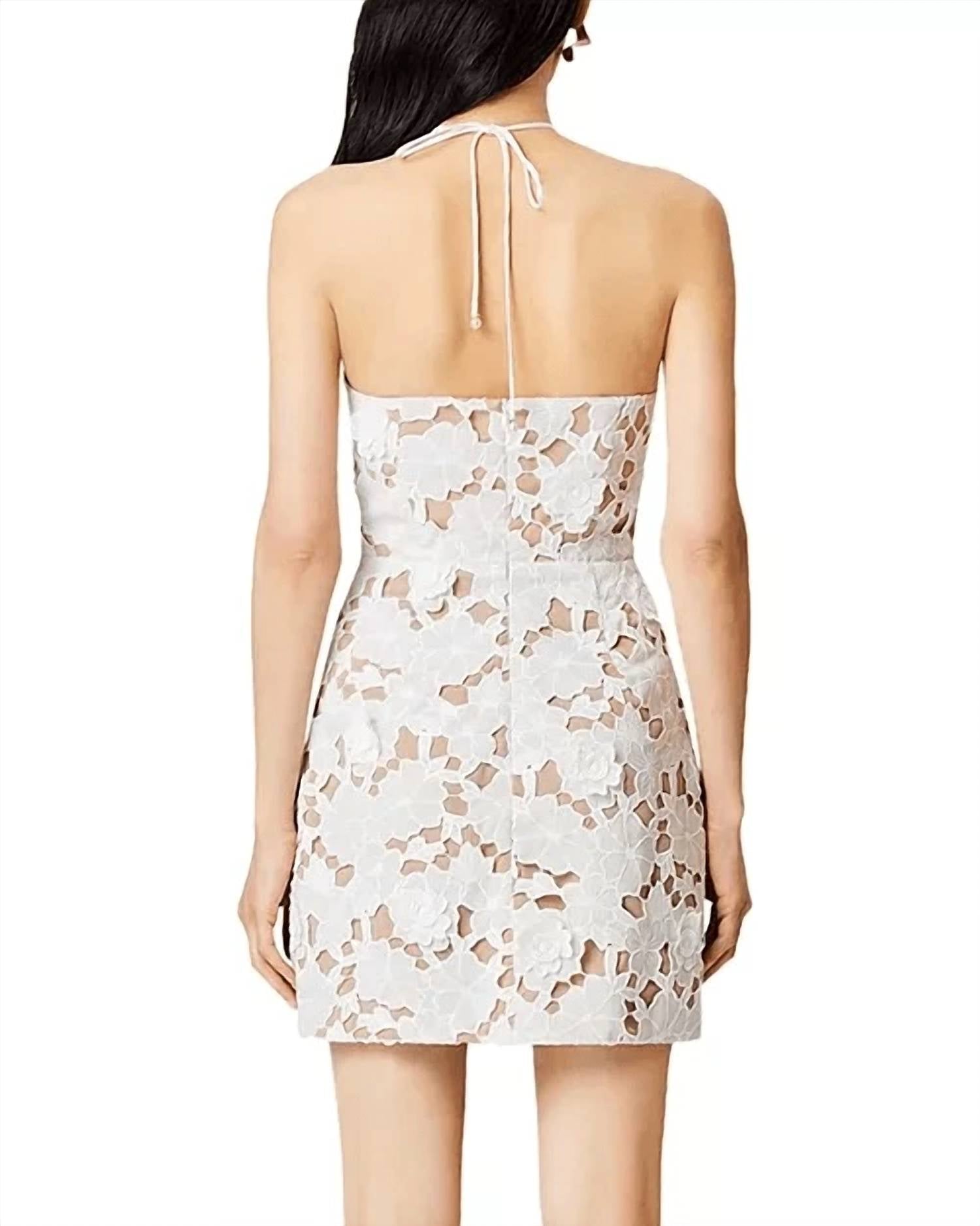 Elliatt - Seafarer Lace Halter Neck Mini Dress