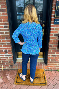 Lulu-B Seersucker Capri Pants in navy - women's pants - alternate view