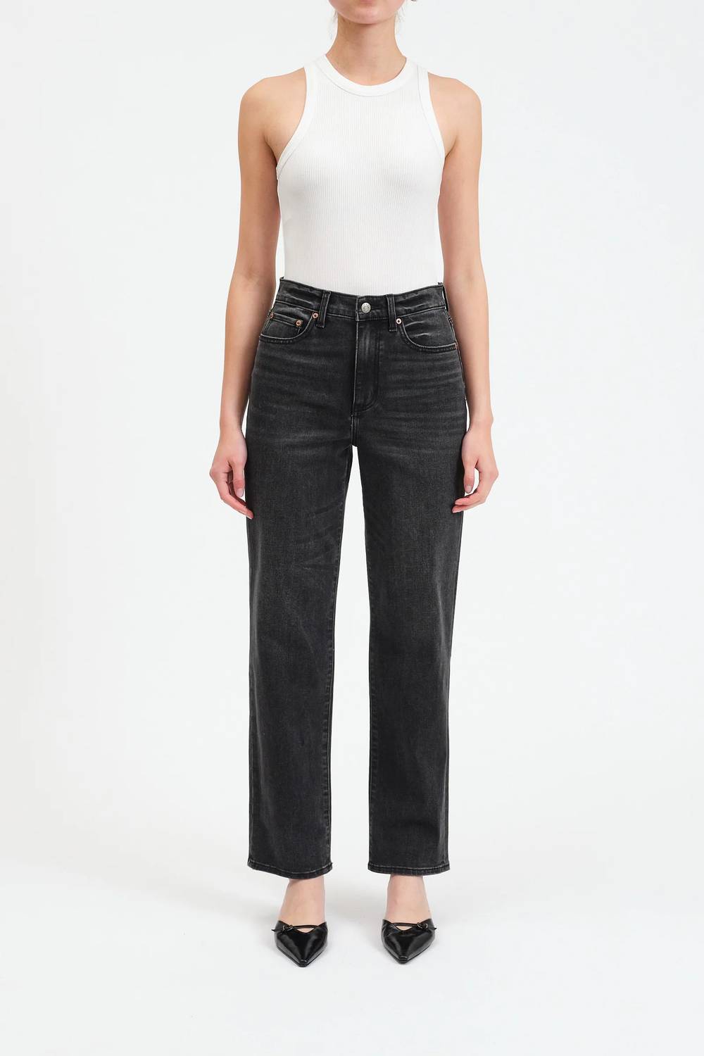 Daze - LAST NIGHT HIGH RISE VINTAGE STRAIGHT JEANS