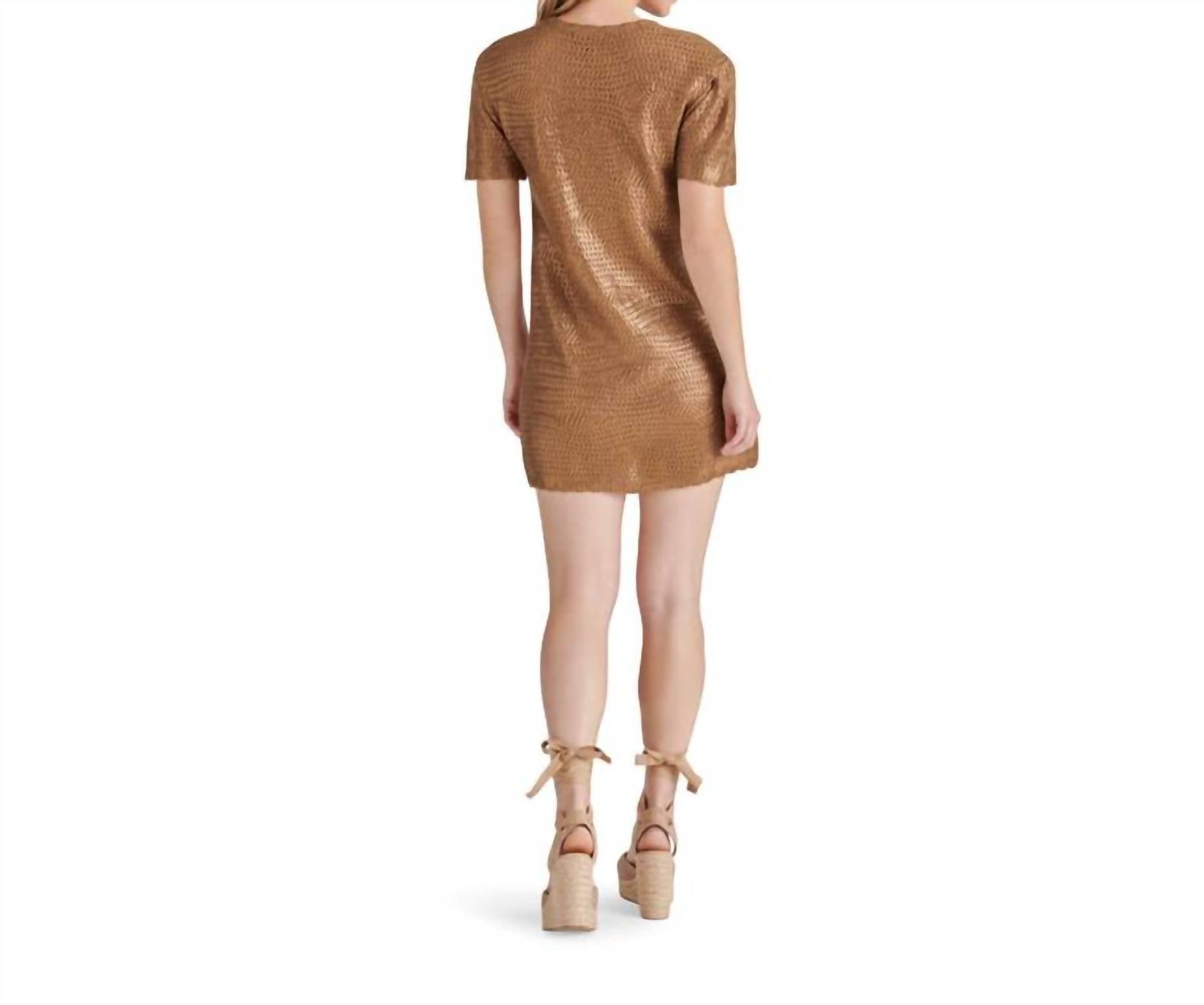 Steve Madden - Metallic Knit Mini Dress