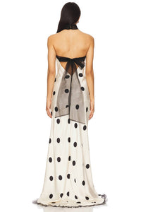 For Love & Lemons - Dorothy Dot Halter Neck Gown