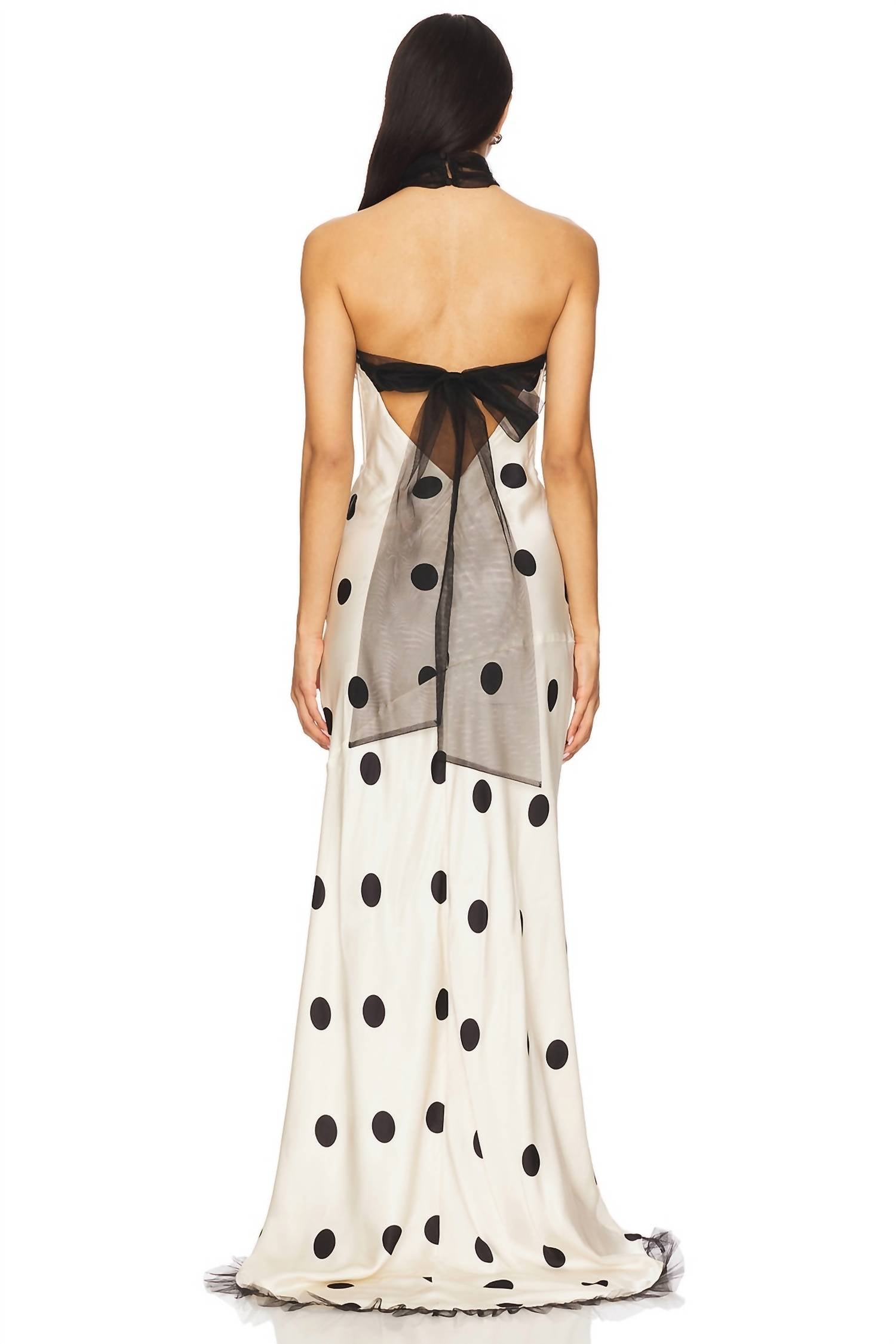 For Love & Lemons - Dorothy Dot Halter Neck Gown