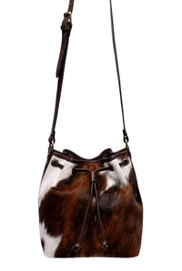 Johnny Was - Cow Italian Calf Hair Cinch Crossbody Bucket Bag