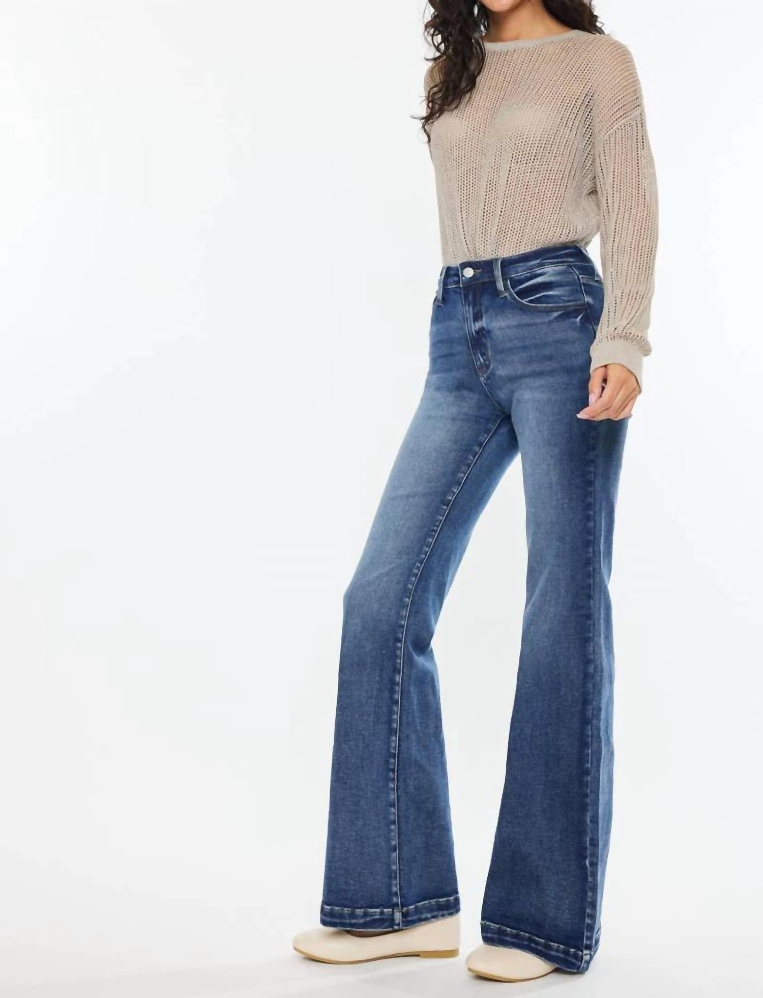 Kancan - High Rise Wide Leg Flare Jeans